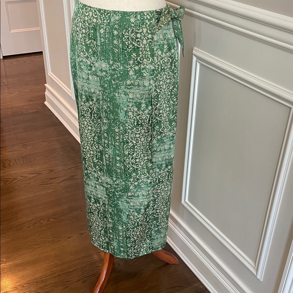 Rachel Zoe Green Floral Maxi Skirt